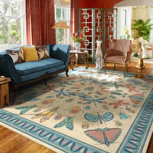 Southeast Asian Floor Mat Washable Rugs