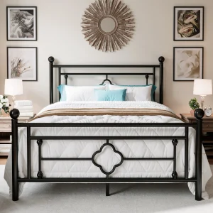 HOOMIC 14 Inch Metal Platform Bed Frame,