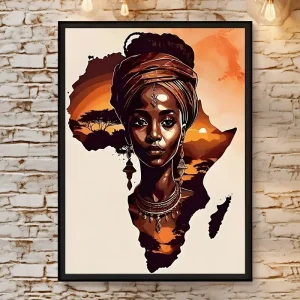 Modern African Tribal Women Canvas Art