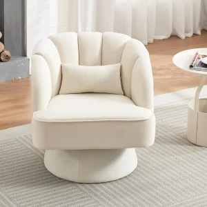 Modern Swivel Barrel Accent Chair